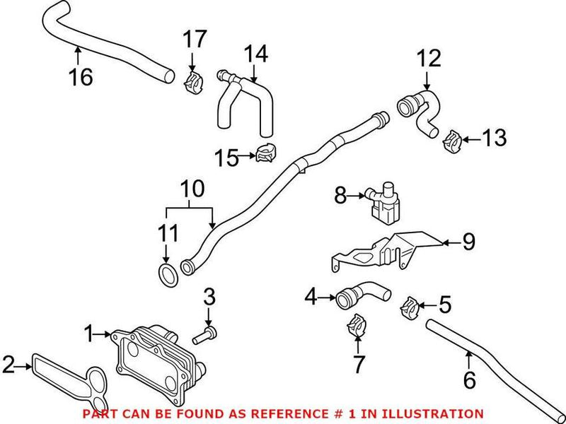 Genuine VW/Audi Engine Oil Cooler 06E117021M – Genuine VW/Genuine VW/Audi