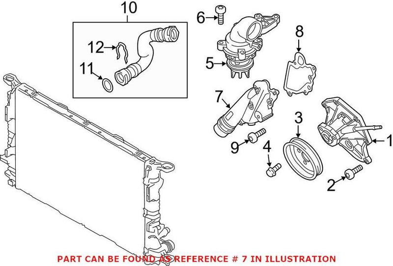 Genuine Vw/Audi Coolant Flange 06 E 121 161 Bb