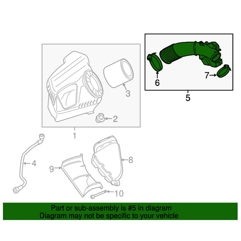 Genuine Vw/Audi Air Intake Hose 06 E 129 615 M