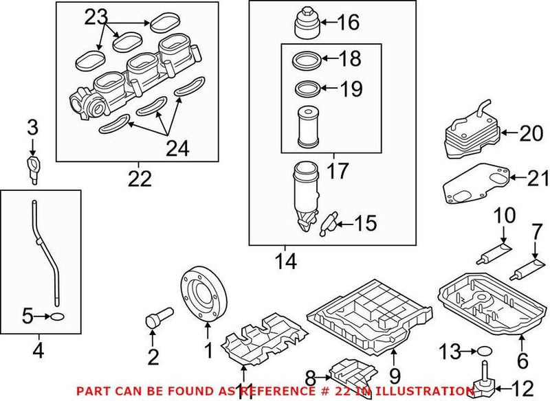 Genuine VW/Audi VW Engine Intake Manifold – Passenger Side 06E133110AS