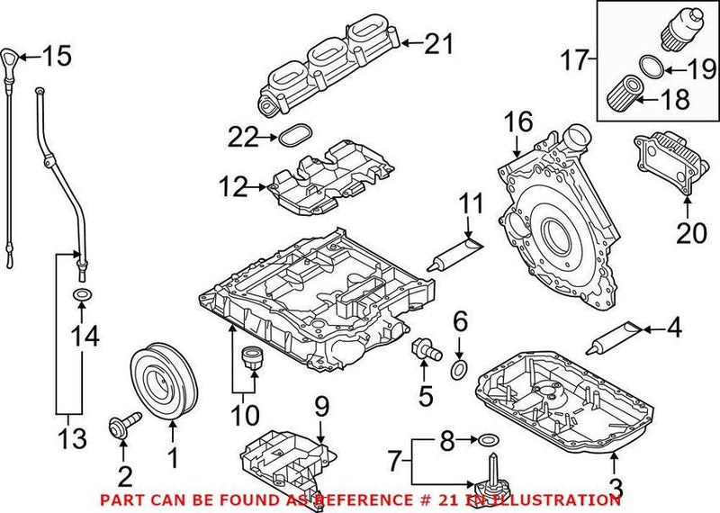 Genuine VW/Audi Engine Intake Manifold – Passenger Side 06E133110AT