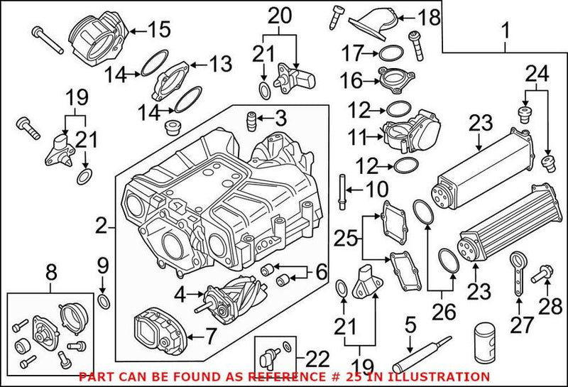 Genuine VW/Audi Intercooler Gasket 06E145723G