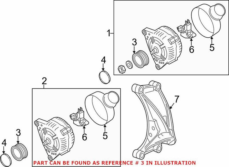 Genuine VW/Audi Alternator Pulley 06E903119T