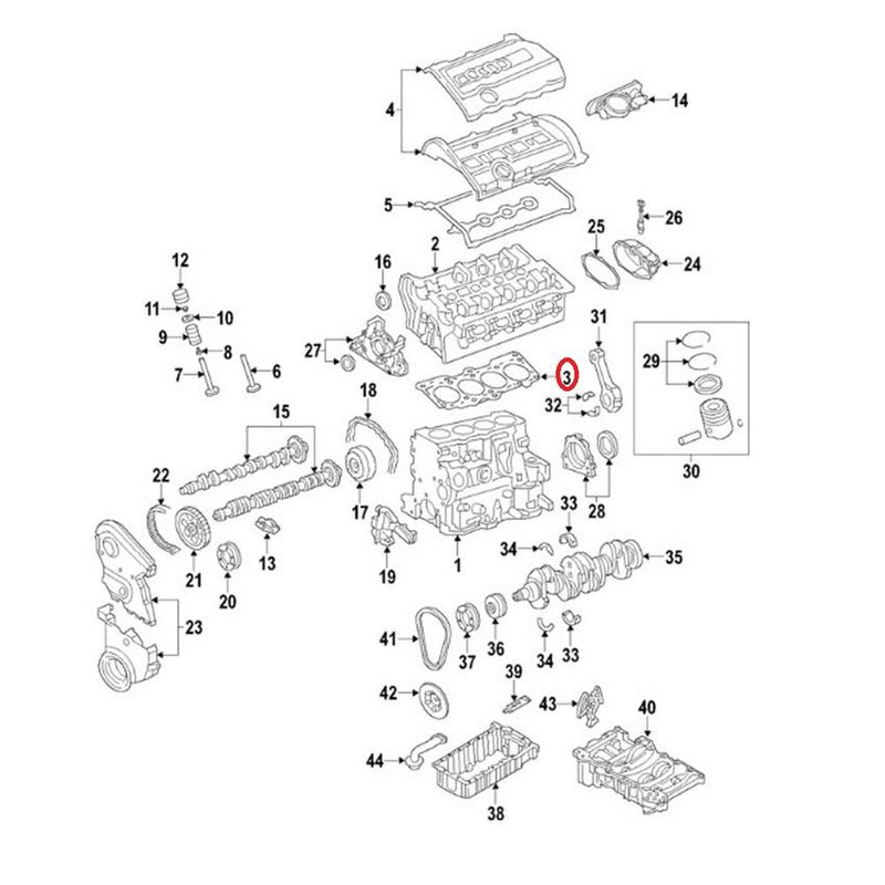 Genuine VW/Audi VW Cylinder Head Gasket 06F103383J