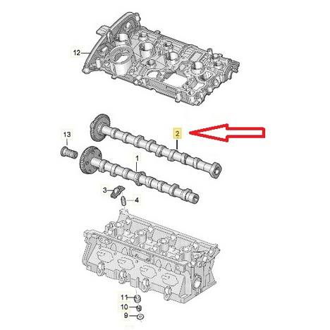 Genuine VW/Audi Engine Camshaft 06H109022BK – Genuine VW/Genuine VW/Audi