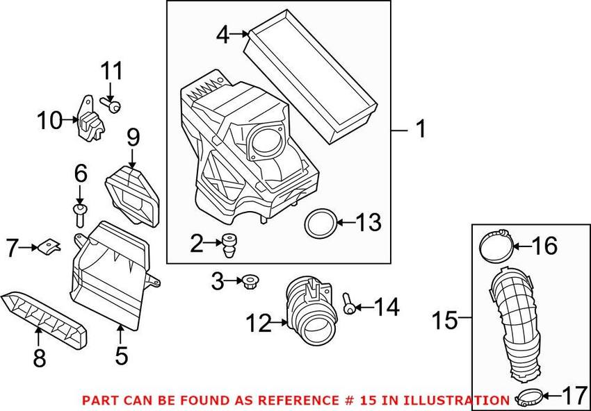 Genuine VW/Audi Engine Air Intake Hose 06H129629J – Genuine VW/Genuine VW/Audi