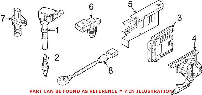 VW Engine Crankshaft Position Sensor 06H906433C