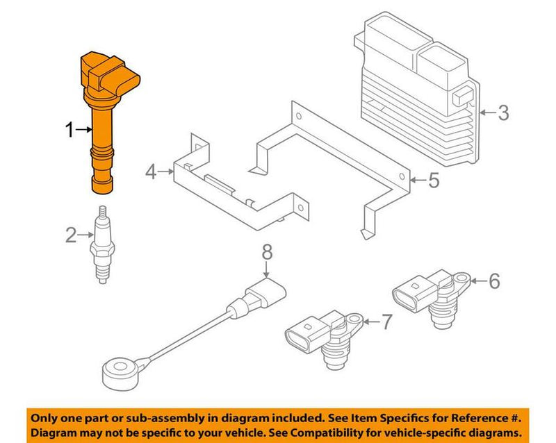 VW Ignition Coil 06J905110K – OE Supplier 06J905110K