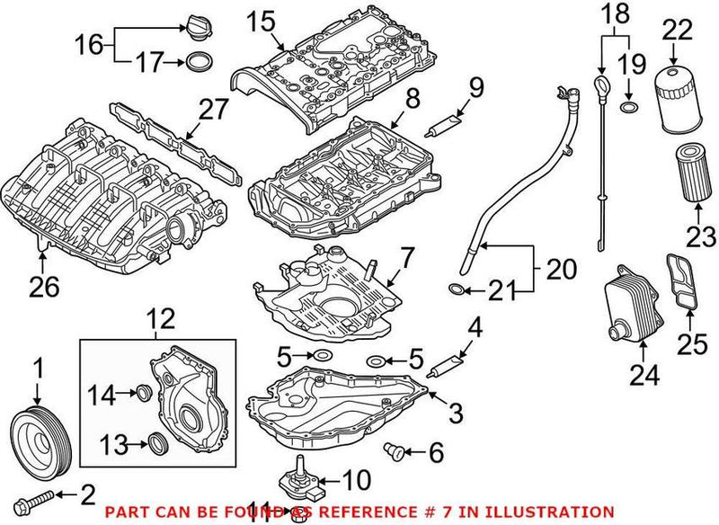 GENUINE VW/AUDI Oil Pan Baffle 06K 103 138 P