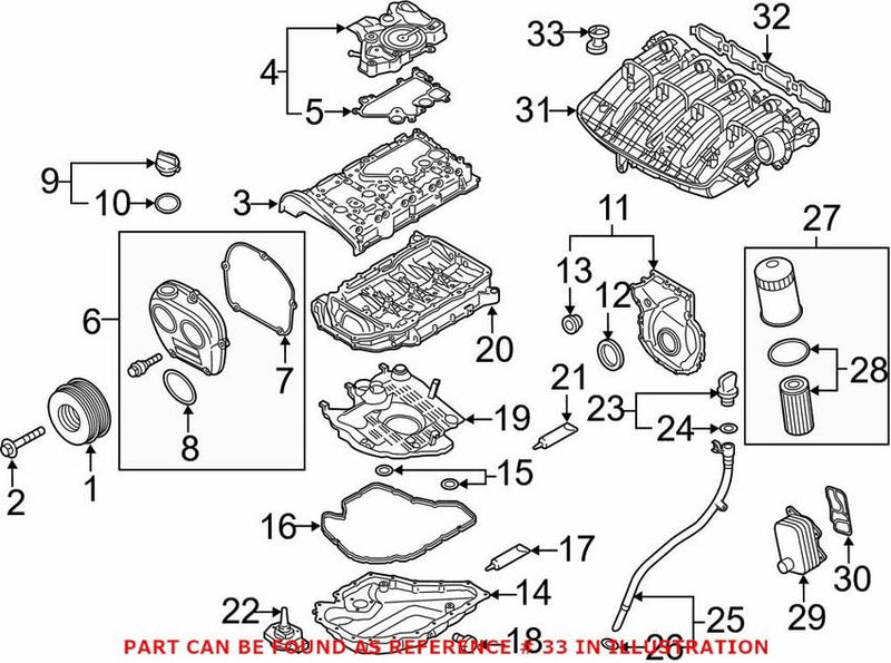 GENUINE VW/AUDI Oil Filler Neck 06K 103 281 A