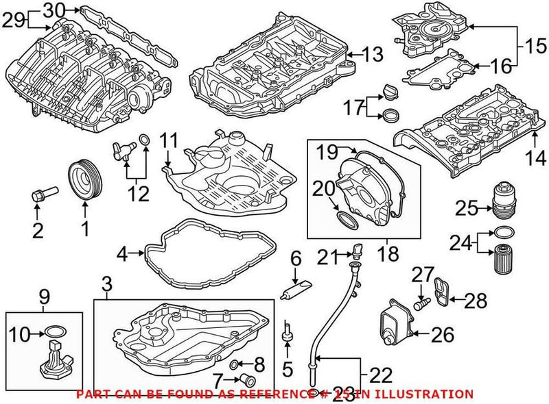 Genuine Vw/Audi Engine Oil Separator 06 K 103 495 Bk