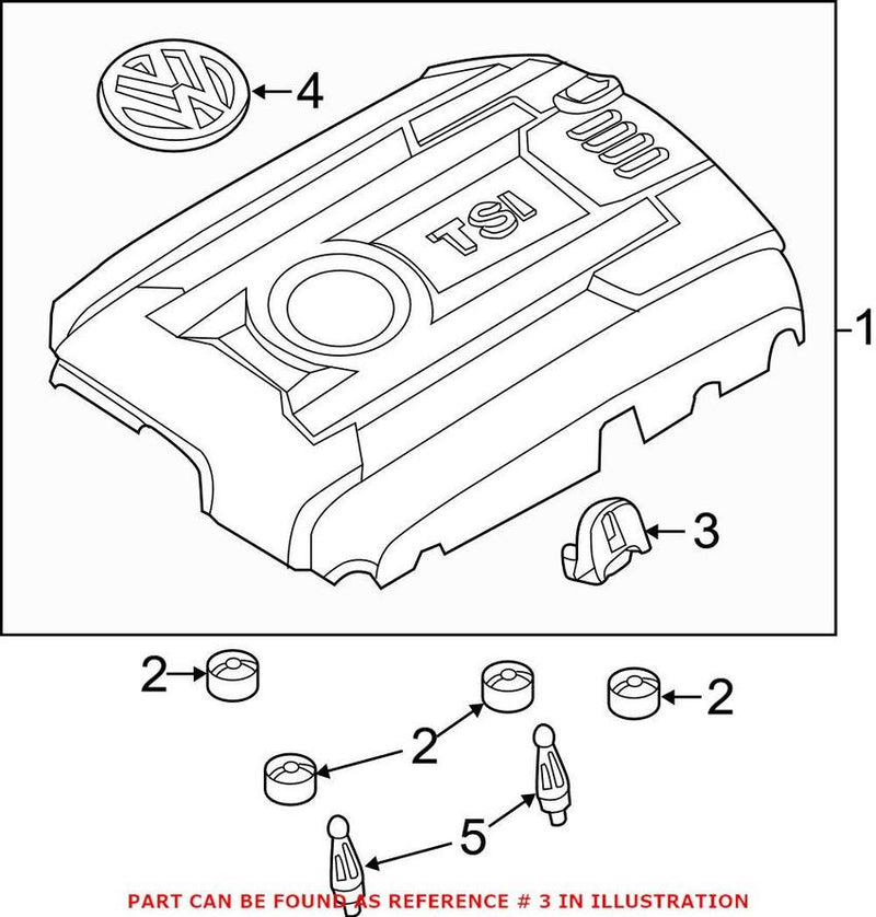 Engine Cover Moutning Clip