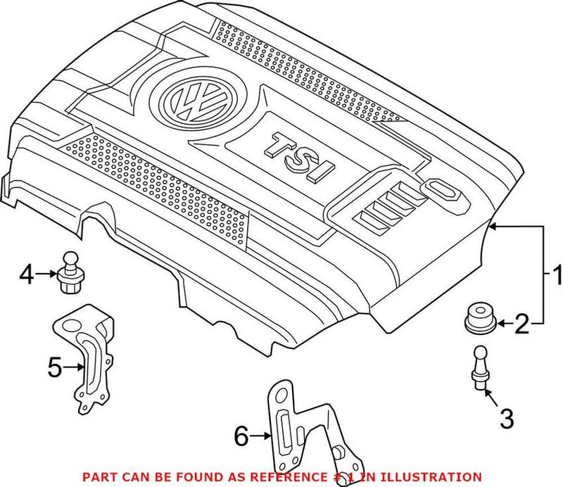 VW Engine Cover 06K103925CM – Genuine VW/Audi
