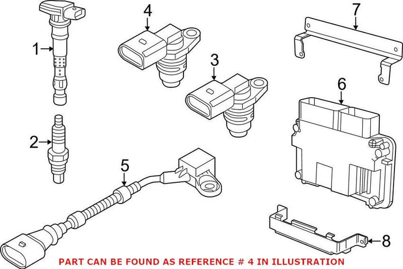 VW Engine Crankshaft Position Sensor 06K906433B
