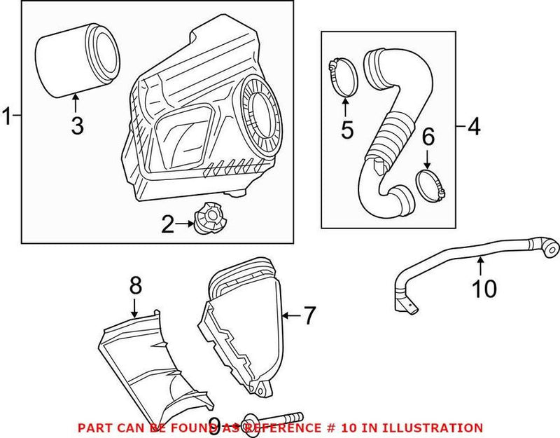 Genuine VW/Audi PCV Valve Hose 06L103213AD