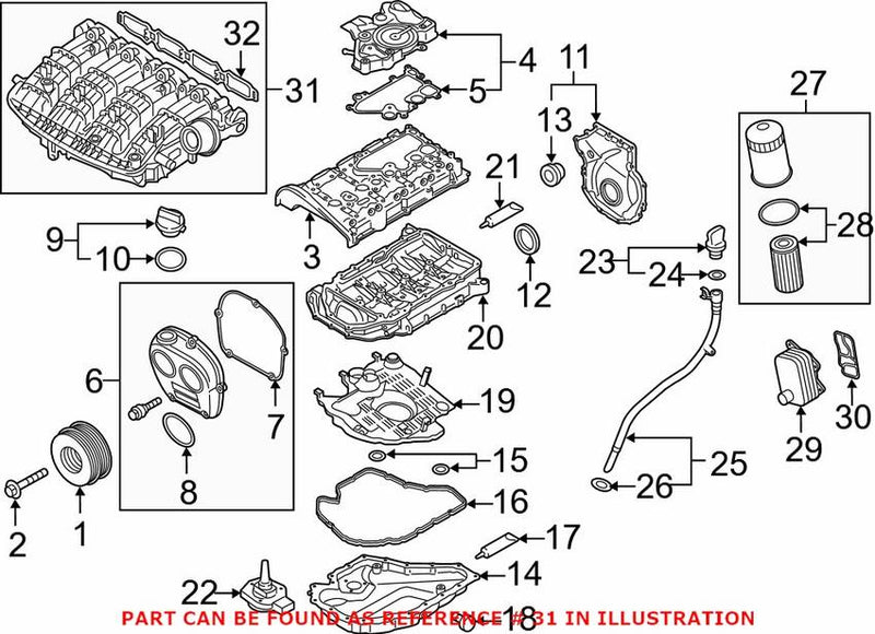 Genuine Vw/Audi Intake Manifold 06 L 133 201 Dh