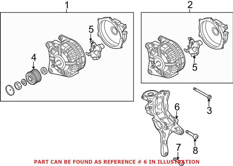 Genuine VW/Audi Alternator Bracket 06L903143D – Genuine VW/Genuine VW/Audi