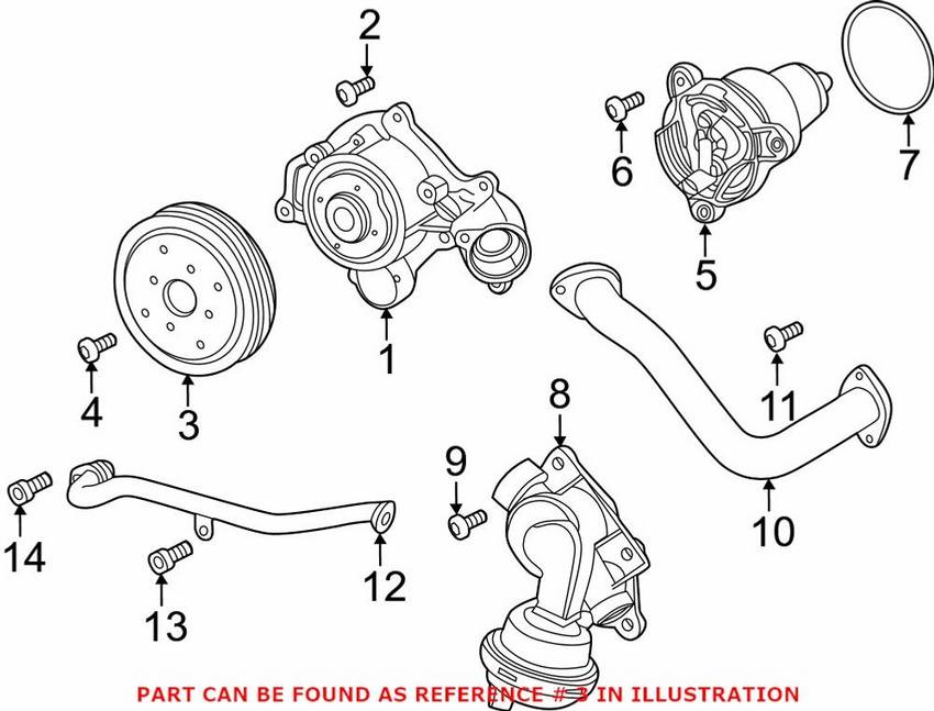 Genuine VW/Audi Engine Water Pump Pulley 06M121031D