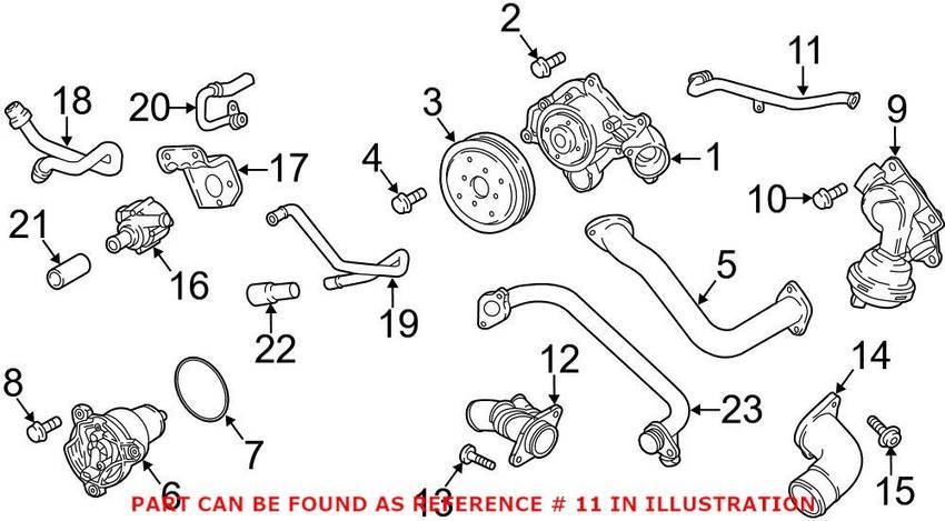 Genuine VW/Audi Engine Coolant Pipe