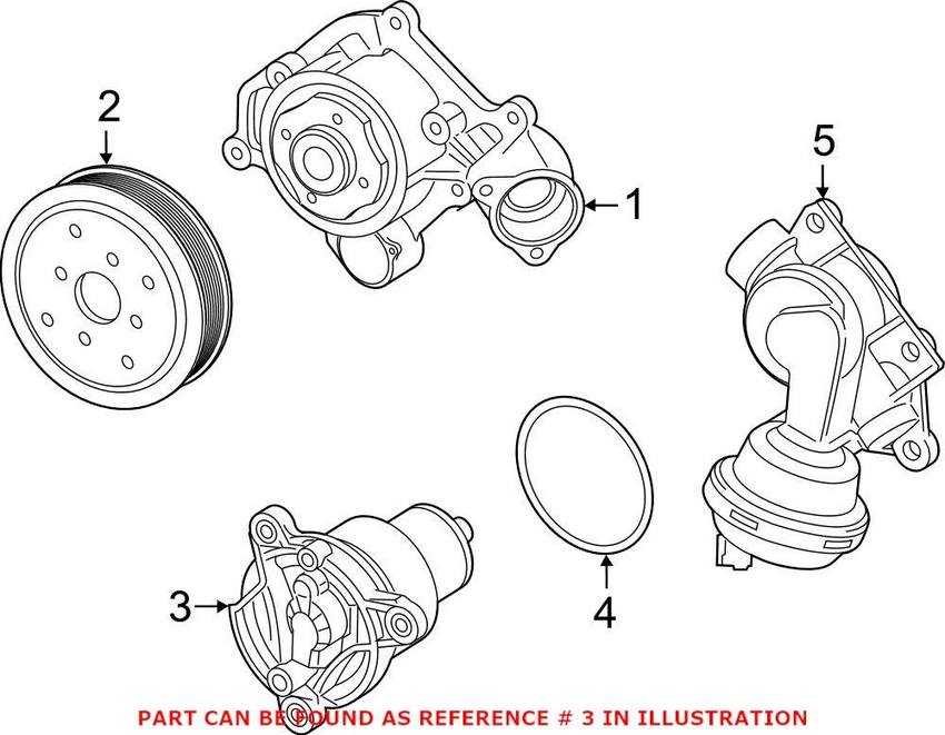 Genuine VW/Audi Engine Coolant Thermostat Kit