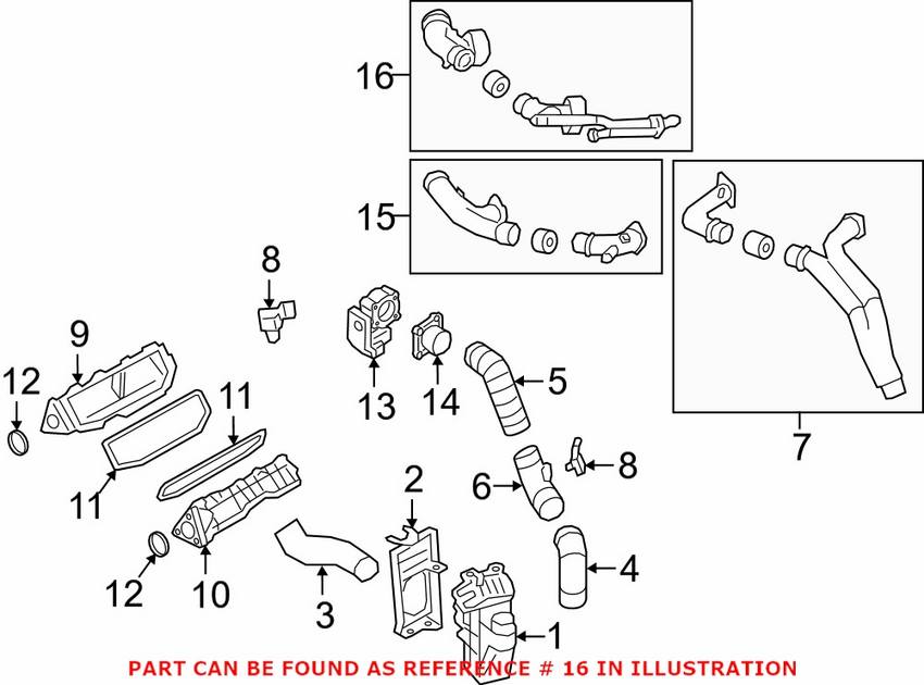 Genuine VW/Audi Intercooler Pipe 06M129041F – Genuine VW/Genuine VW/Audi