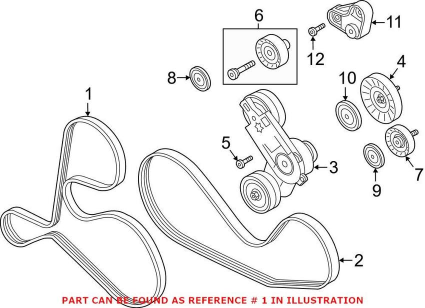 Genuine VW/Audi Serpentine Belt 06M903137AA – Genuine VW/Genuine VW/Audi