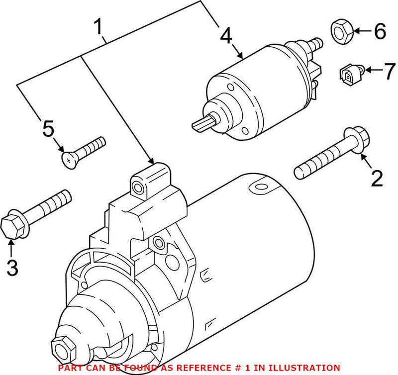 Genuine VW/Audi Starter Motor 06M911022D – Genuine VW/Genuine VW/Audi