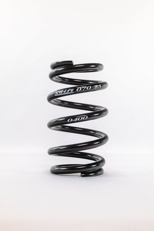 Coil Spring - Coil-Over - Barrel - 2.5 in ID - 7 in Length - 500 lb/in Spring Rate - Steel - Black Powder Coat - Each