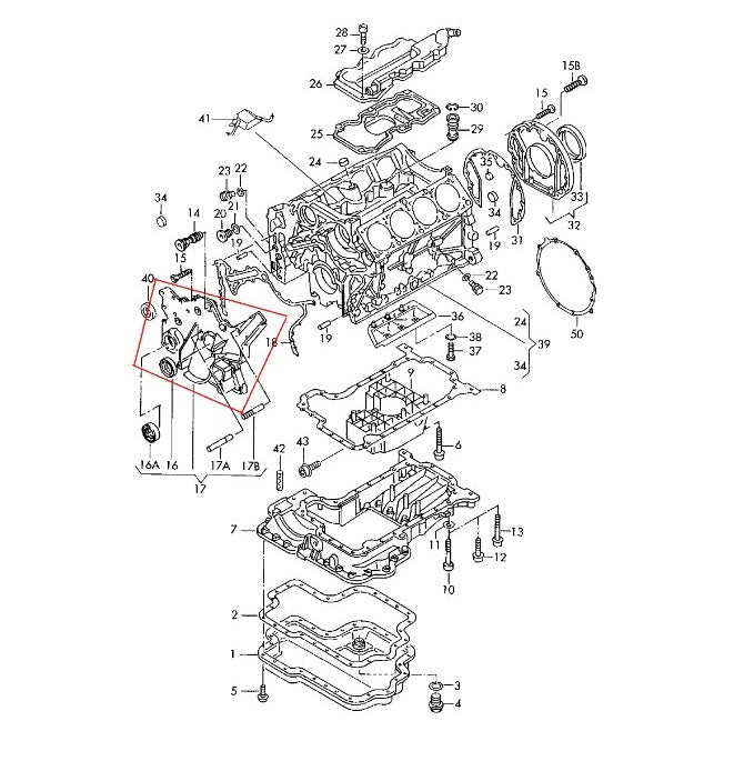Genuine Vw/Audi Timing Cover 077 103 151 H