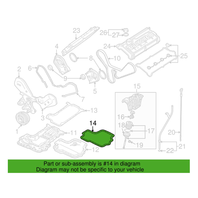 Genuine VW/Audi Engine Oil Pan Gasket 077103610C