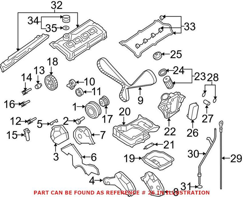 Genuine VW/Audi VW Engine Oil Cooler 077117021Q