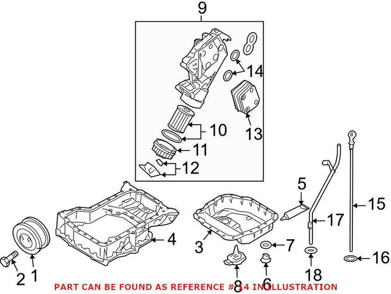 VW Engine Oil Cooler Gasket 077198070A – Genuine VW/Audi