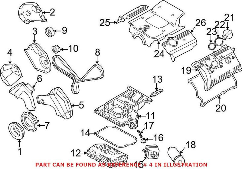 Timing Belt Cover – Passenger Side Upper