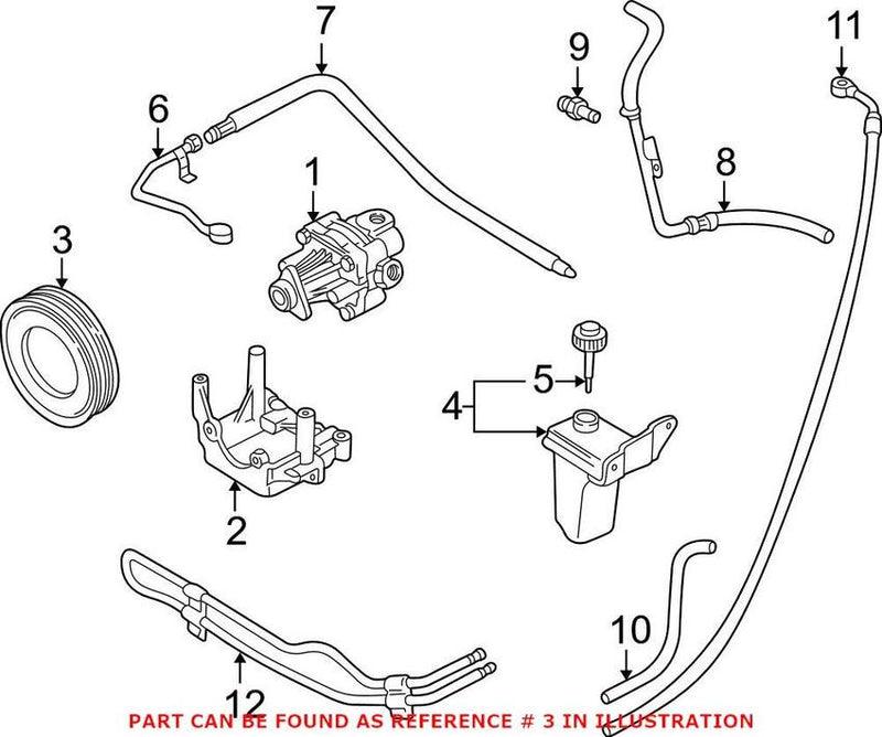 Genuine VW/Audi Power Steering Pump Pulley 078145255H