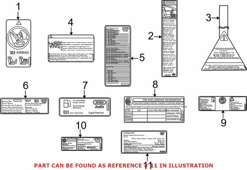 Genuine VW/Audi Emission Label 079010533AA – Genuine VW/Genuine VW/Audi