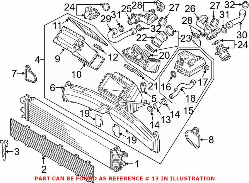 Genuine VW/Audi Engine Coolant Pipe 079103237A