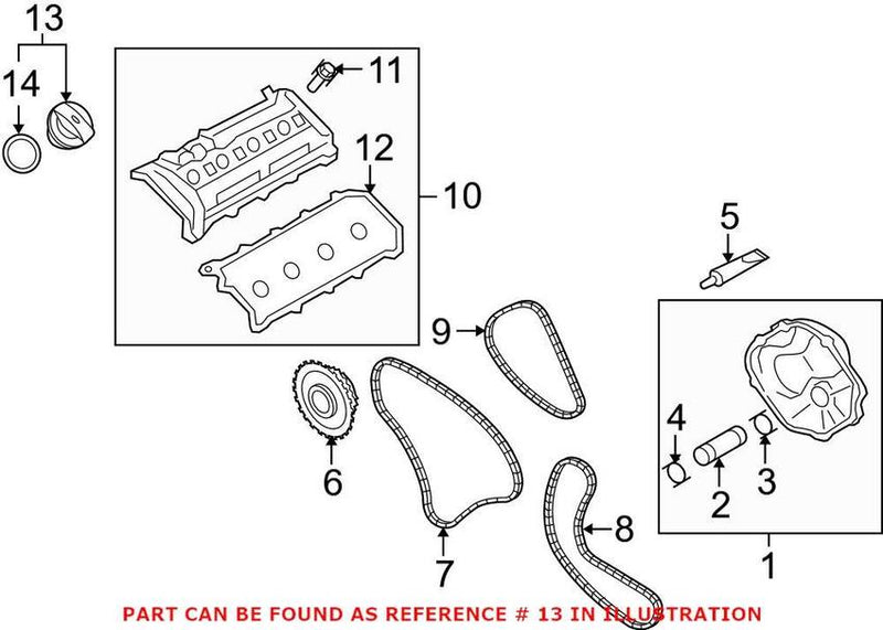 Genuine VW/Audi VW Engine Oil Filler Cap 079103485A