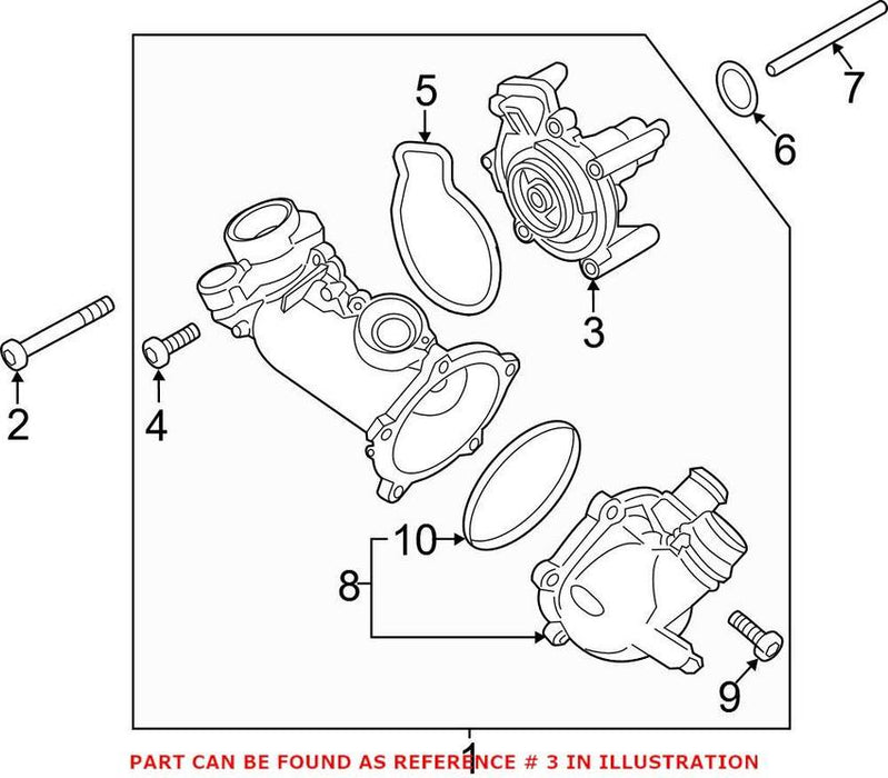 Genuine VW/Audi Engine Water Pump 079121014M