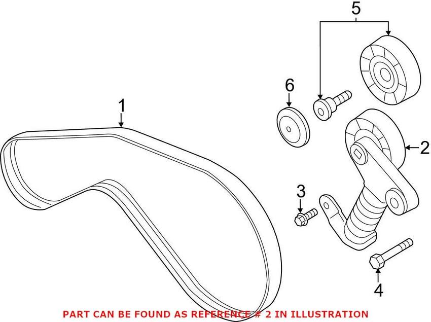 Genuine VW/Audi Accessory Drive Belt Tensioner Assembly 079903133BG