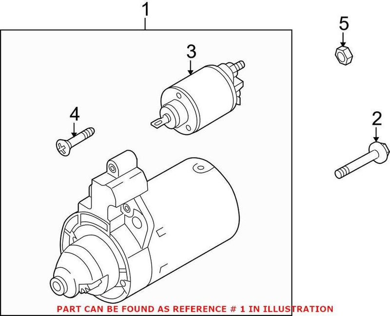 Genuine VW/Audi Starter Motor 079911021G