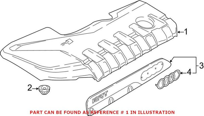 Genuine VW/Audi Engine Cover 07K103925G – Genuine VW/Genuine VW/Audi