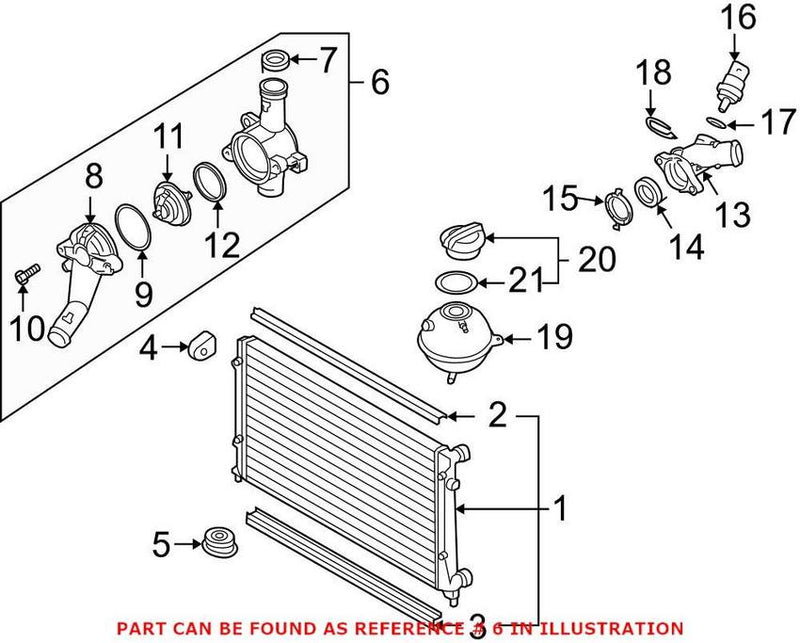 VW Engine Coolant Thermostat Kit 07K121115C