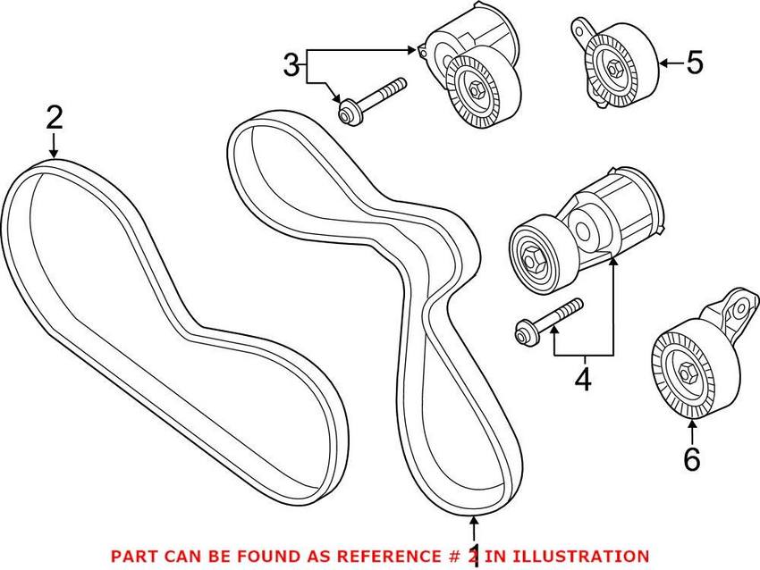 Genuine VW/Audi Accessory Drive Belt 07K145933R – Genuine VW/Genuine VW/Audi