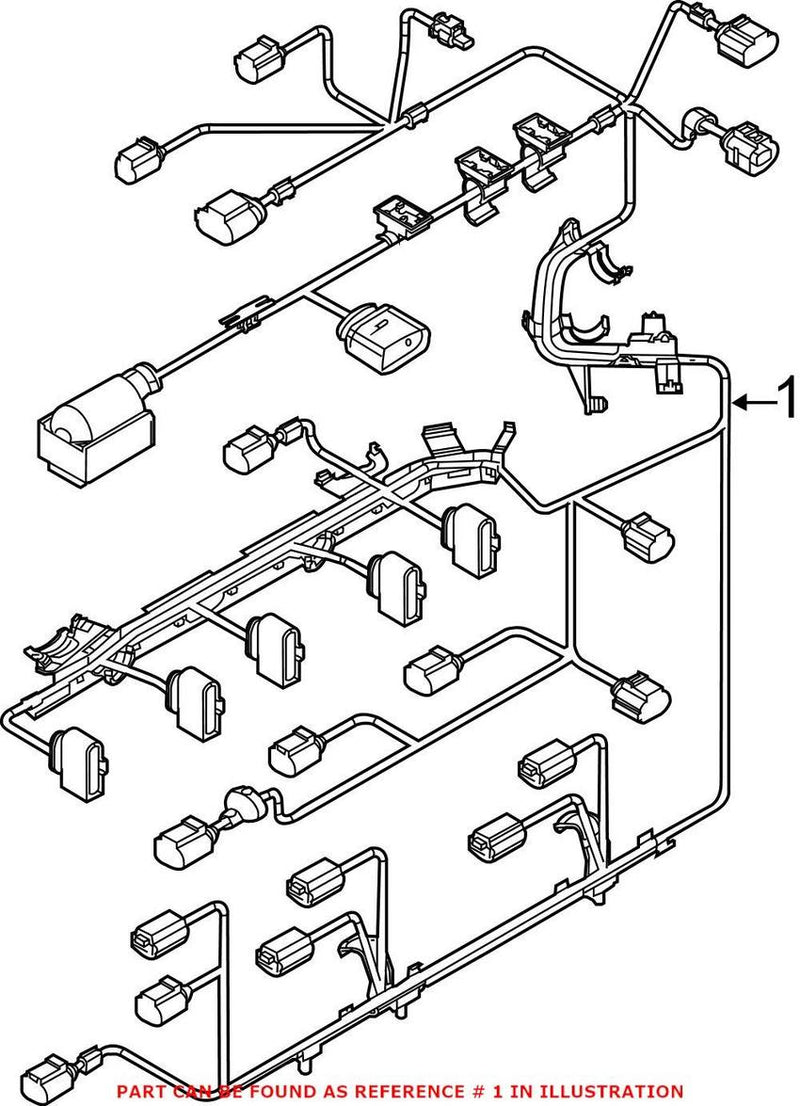 VW Engine Wiring Harness 07K971627F – Genuine VW/Audi