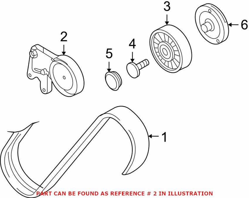 Genuine VW/Audi Serpentine Belt Tensioner 07L903133H