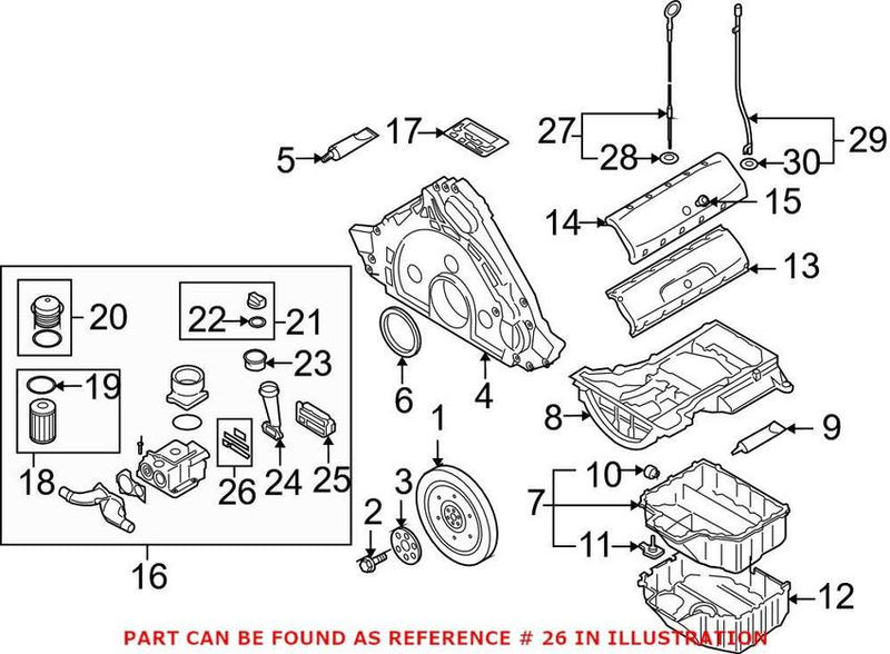 VW Engine Oil Cooler Gasket 07Z198389 – Genuine VW/Audi