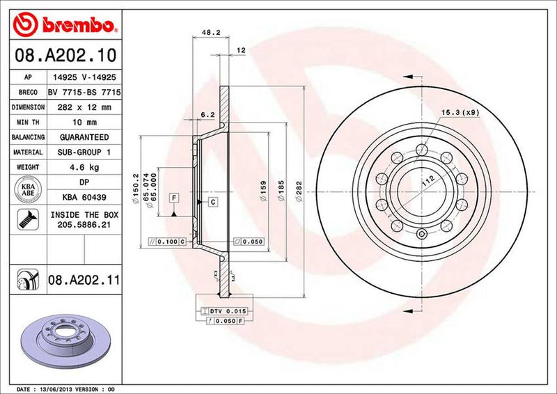 Brembo Brake Disc 08.A202.11