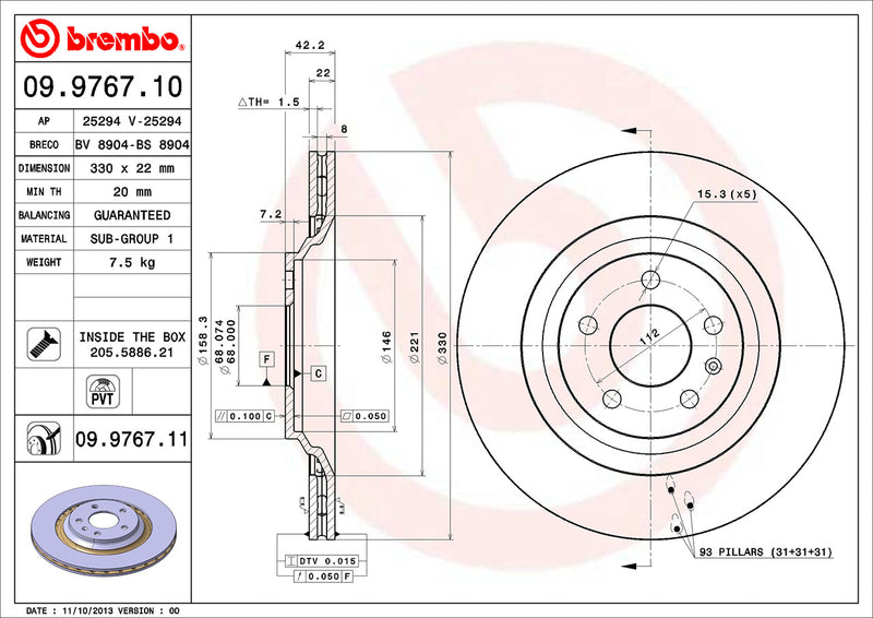 Brembo Brake Disc 09.9767.11