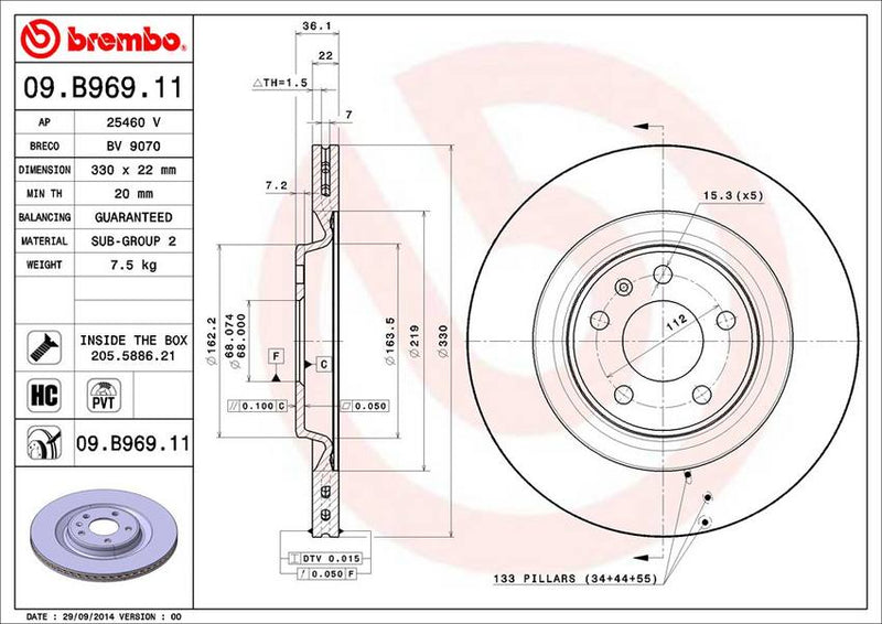 Brembo Brake Disc 09.B969.11