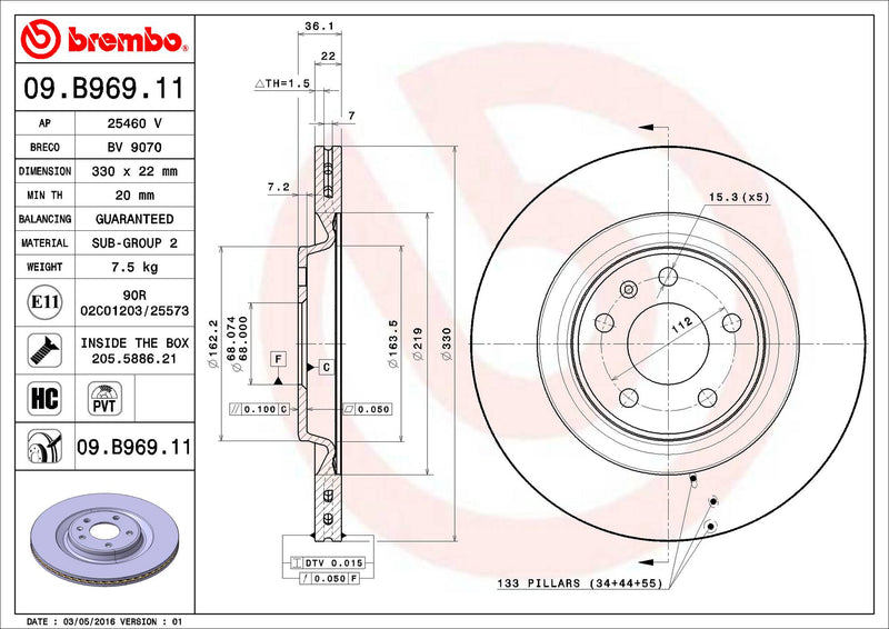 Audi Disc Brake Pad and Rotor Kit – Front and Rear (356mm/330mm) (Low-Met) 4G0615301T